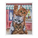 CRYSTAL ART Kit broderie diamant avec cadre blanc 21x25cm - Chatons Crystal Art - 1 CRYSTAL ART Kit broderie diamant avec cadre blanc 21x25cm - Chatons Crystal Art - 1