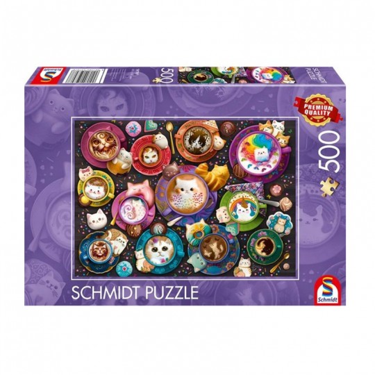 Puzzle 500 pcs Chat-puccino - Puzzles Schmidt Schmidt - 1
