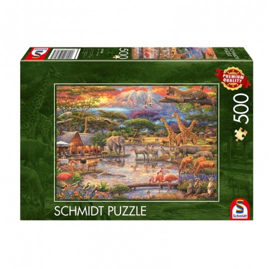 Puzzle 500 pcs Au pied du Kilimandjaro - Puzzles Schmidt Schmidt - 1