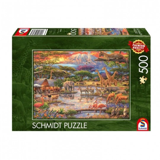 Puzzle 500 pcs Au pied du Kilimandjaro - Puzzles Schmidt Schmidt - 1