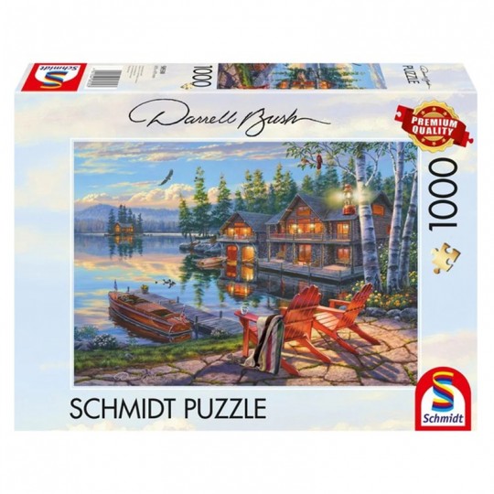 Puzzle 1000 pcs Sur les rives du lac Loon, New York - Puzzles Schmidt Schmidt - 1