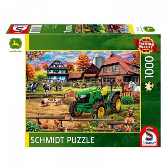 Puzzle 1000 pcs La ferme et son tracteur John Deere 5050E - Puzzles Schmidt Schmidt - 1