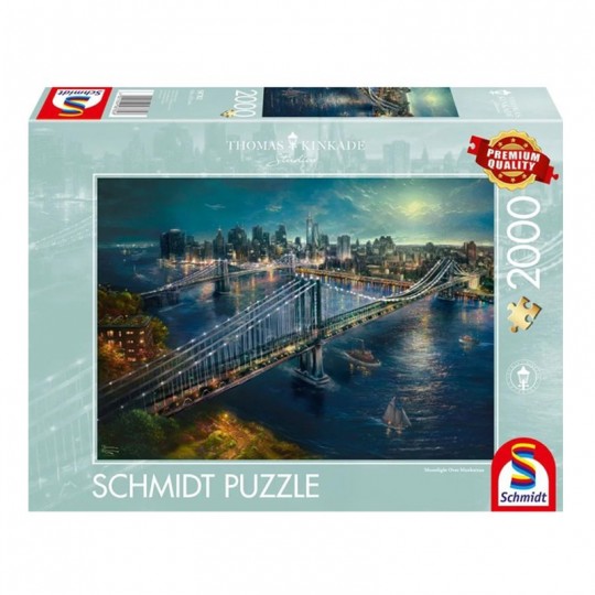 Puzzle 2000 pcs Clair de lune à Manhattan - Puzzles Schmidt Schmidt - 1