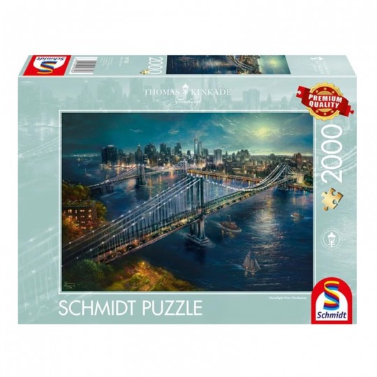 Puzzle 2000 pcs Clair de lune à Manhattan - Puzzles Schmidt Schmidt - 1