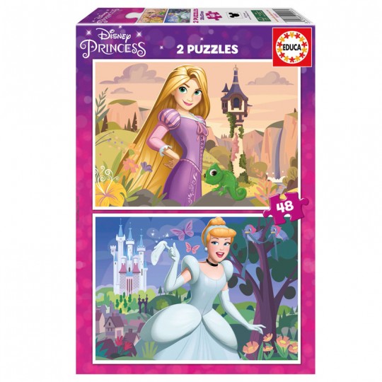 Puzzles 2x48 pcs Disney : Raiponce + Cendrillon - Educa Educa - 1