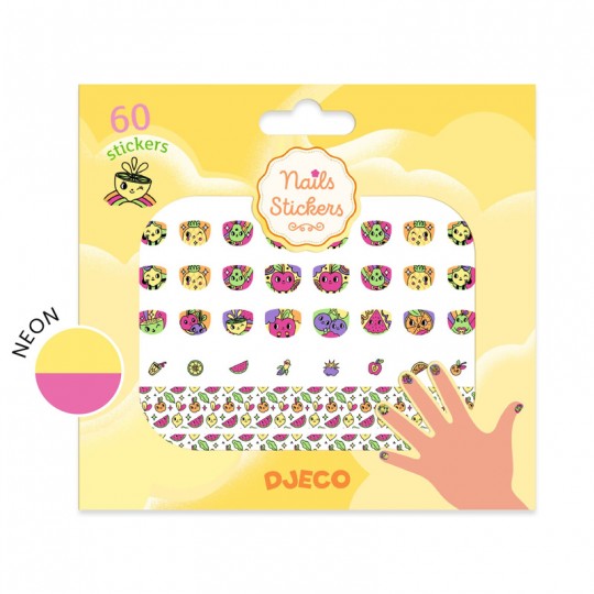 60 Nails Stickers PEPS Neon - Djeco Djeco - 1