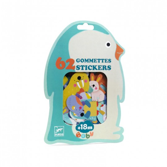 62 gommettes stickers Animaux de la banquise - Djeco Djeco - 1