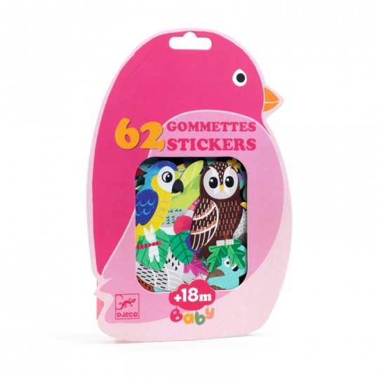 62 gommettes stickers Oiseaux - Djeco Djeco - 1