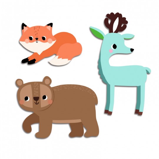 62 gommettes stickers Animaux de la forêt - Djeco Djeco - 1