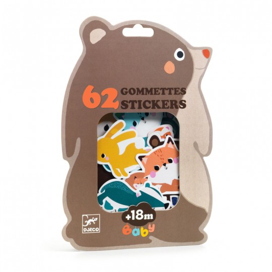 62 gommettes stickers Animaux de la forêt - Djeco Djeco - 2