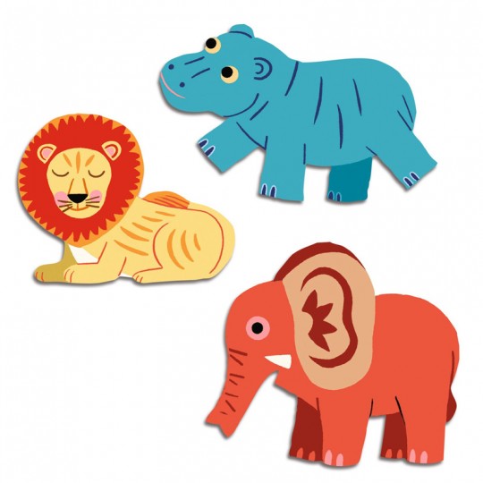 62 gommettes stickers Animaux de la savane - Djeco Djeco - 1