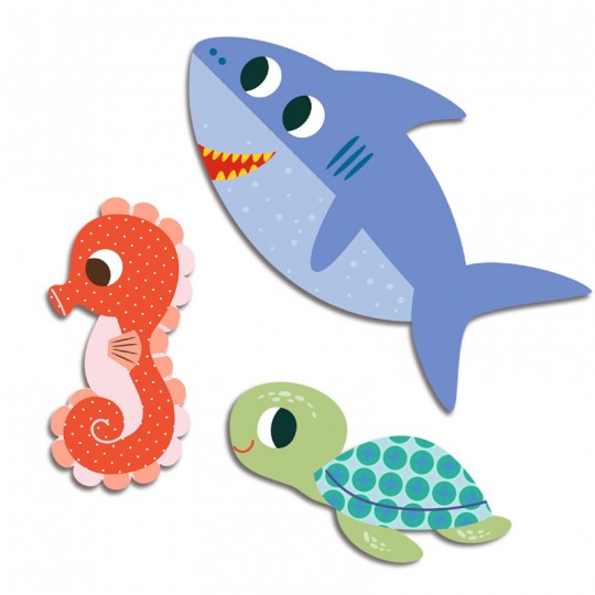 62 gommettes stickers Animaux de la mer - Djeco Djeco - 1