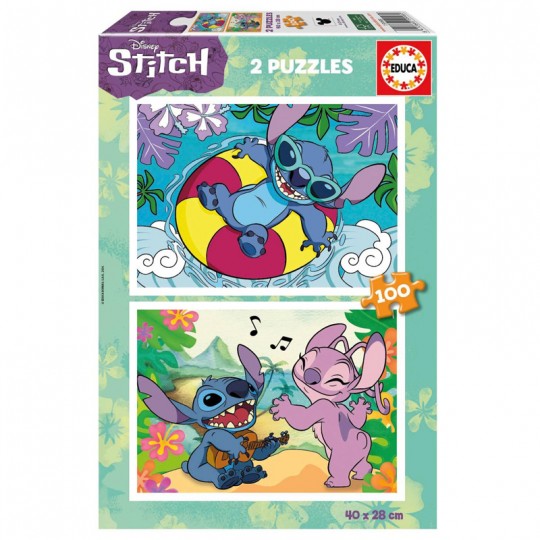 Puzzles Disney 2x100 pcs : Stitch - Educa Educa - 1