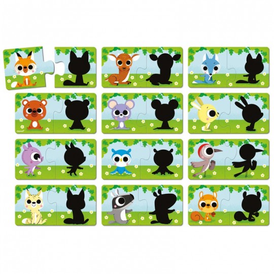 Puzzles Les Animaux et leur Ombre - Janod Janod - 2