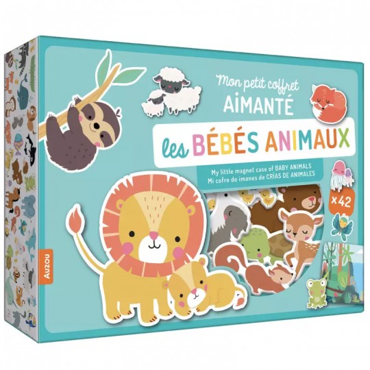 Mon petit coffret aimanté : Les bébés animaux - Auzou Auzou - 1