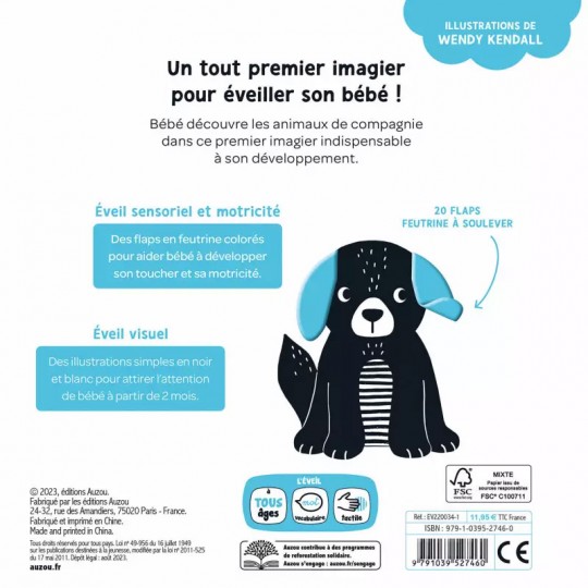 Livre Mes premiers Flaps : Les animaux de Compagnie - Auzou Auzou - 2