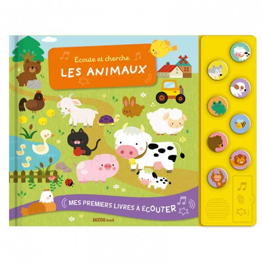 Mes premiers livres à écouter : Écoute et cherche les Animaux - Auzou Auzou - 1