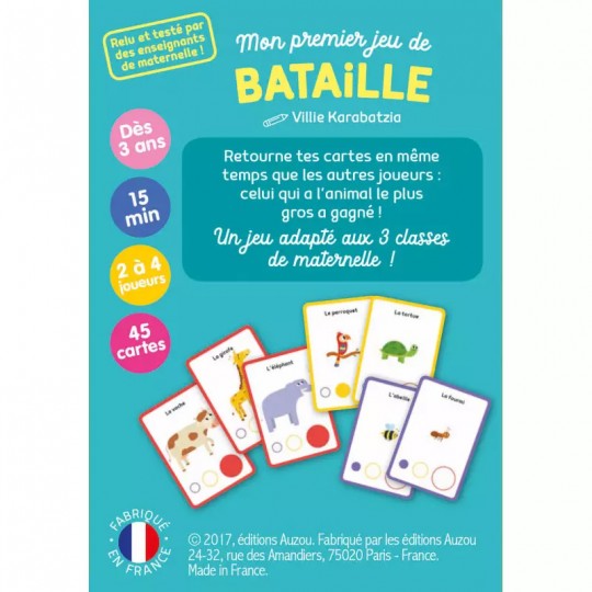 Mon premier jeu de bataille : Animaux du monde - Auzou Auzou - 2