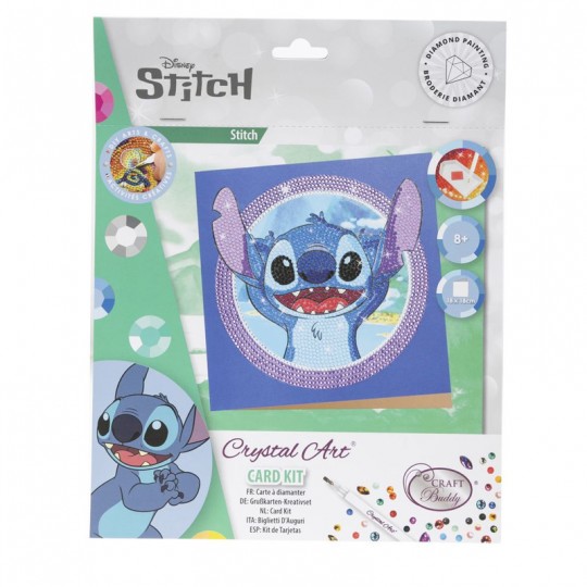 CRYSTAL ART Kit carte broderie diamant 18x18cm-Stitch Crystal Art - 1