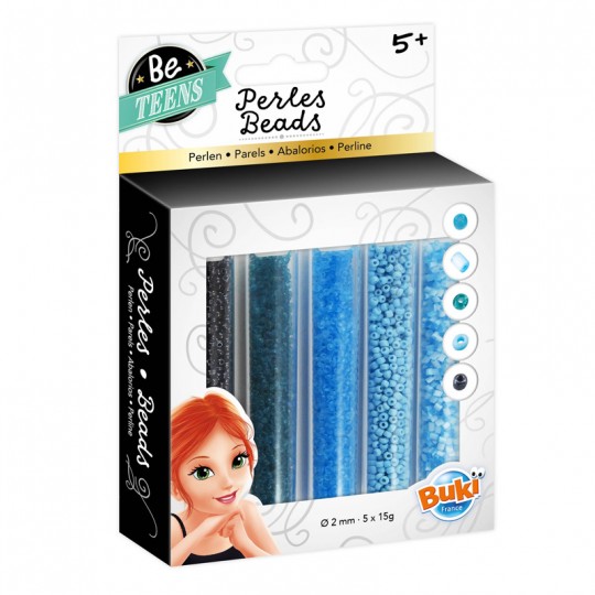 Be Teens : Tubes perles bleu - Buki Buki France - 1