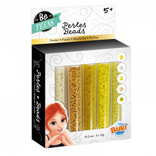 Be Teens : Tubes perles jaune - Buki Buki France - 1