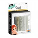 Be Teens : Tubes perles argent/blanc - Buki Buki France - 1 Be Teens : Tubes perles argent/blanc - Buki Buki France - 1