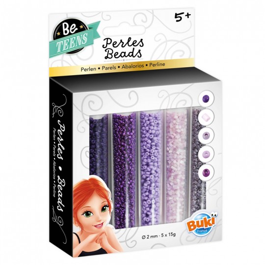 Be Teens : Tubes perles violet - Buki Buki France - 1