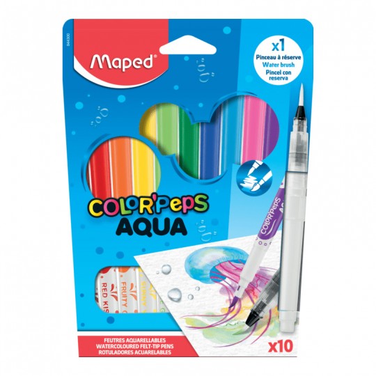 Pack 10 feutres aquarellable Color'Peps Aqua - Maped Maped - 1