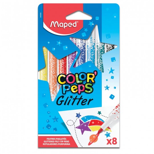 Pack 8 feutres Glitter pailletés Color'Peps - Maped Maped - 1