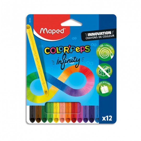 Pack 12 crayons de couleur Infinity Color'Peps - Maped Maped - 1