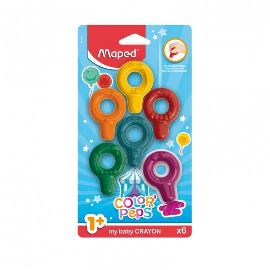 Pack 6 Crayons de cire Baby Color'Peps - Maped Maped - 1