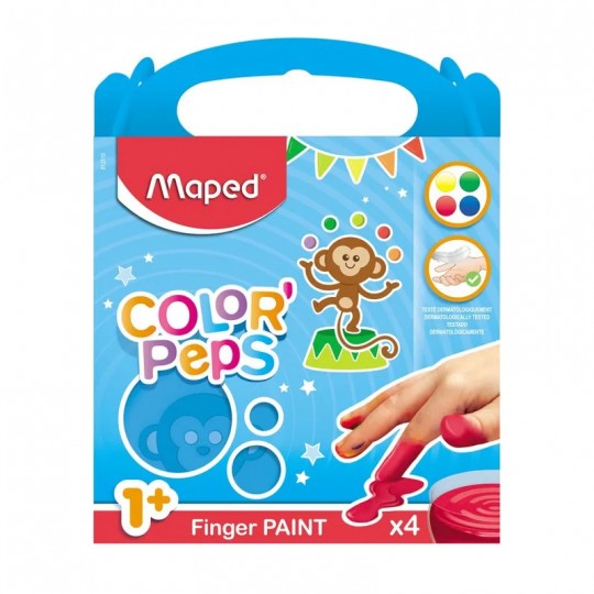 4 pots peinture au doigt Color'Peps - Maped Maped - 1