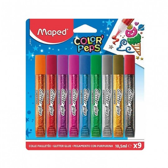 Blister 9 tubes de Glitter Glue Color'Peps - Maped Maped - 1