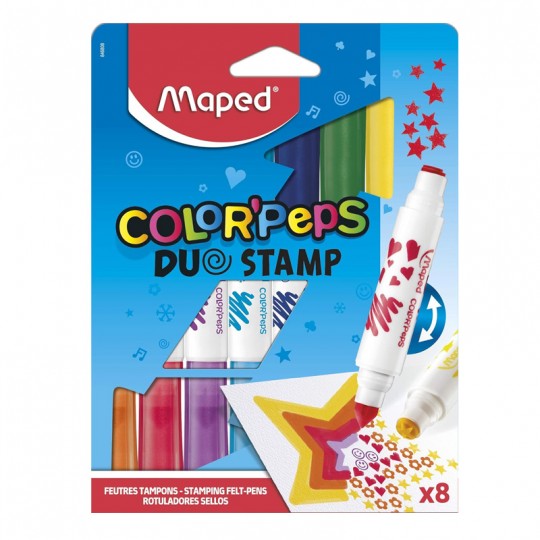 Pack 8 feutres Duo Stamp Color'Peps - Maped Maped - 1