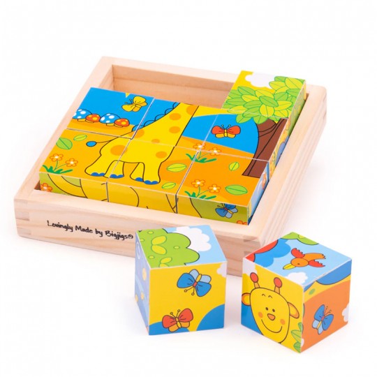 Puzzle Cube Safari - Bigjigs BigJigs Toys - 1