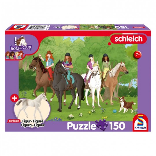 Puzzle 150 pcs Horse Club, Promenade à cheval avec figurine - Puzzles Schmidt Schmidt - 1