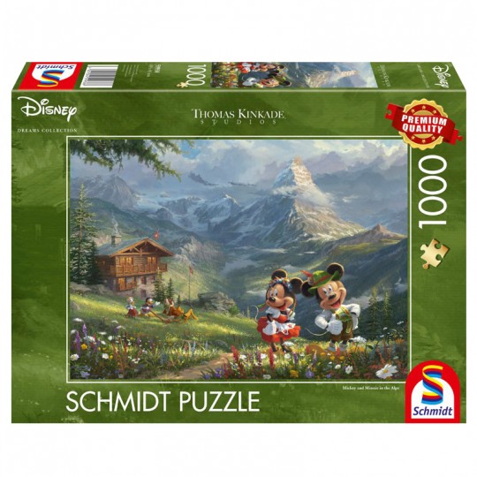 Puzzle 1000 pcs Disney, Mickey et Minnie dans les Alpes - Puzzles Schmidt Schmidt - 1