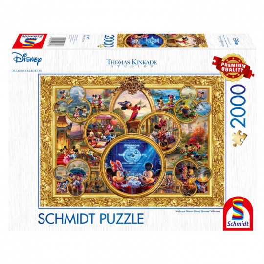 Puzzle 2000 pcs Disney, Mickey & Minnie, Dream Collage II - Puzzles Schmidt Schmidt - 1