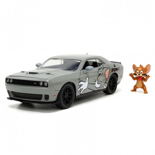 Miniature 1:24 Tom & Jerry Dodge Challenger Hellcat + figurine - Jada Toys Jada Toys - 2