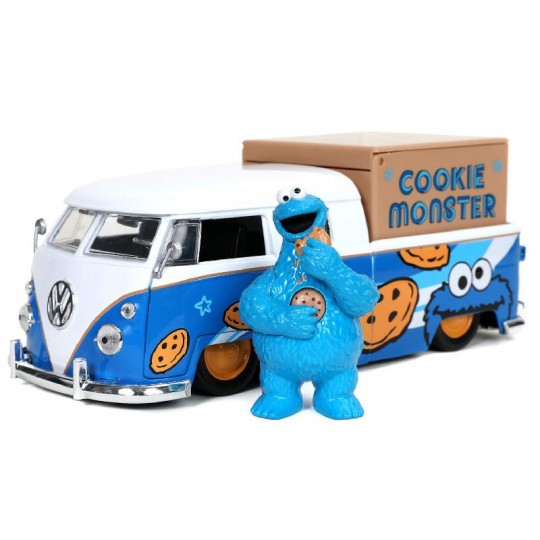 Miniature 1:24 Hollywood Rides Volkswagen Bus Cookie Monster - Jada Toys Jada Toys - 1