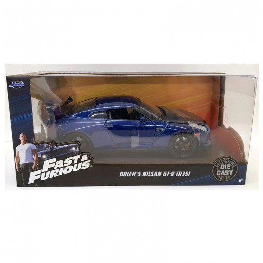 Miniature 1:24 Fast & Furious Nissan Skyline GT-R R35 bleu 2009 - Jada Toys Jada Toys - 1