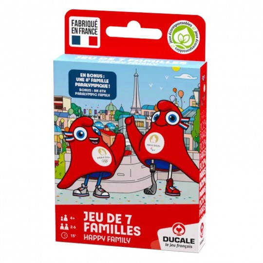 Jeu de 7 Familles Mascotte JO Paris 2024 (eco format) - Ducale Ducale - 1