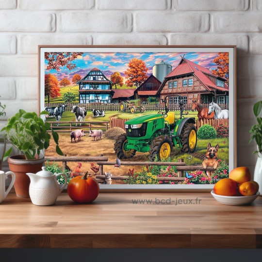 Puzzle 1000 pcs La ferme et son tracteur John Deere 5050E - Puzzles Schmidt Schmidt - 2