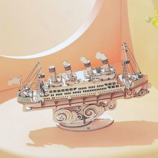 Bateau de croisière - Puzzle 3D Mécanique en bois Rolife Rolife - 2