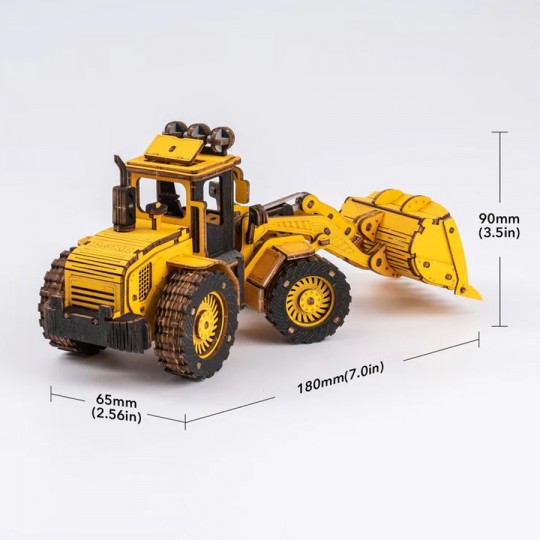 Bulldozer - Puzzle en Bois 3D Rokr Rokr - 5