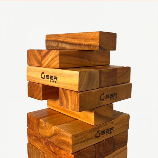 Jenga géant 150cm Verni Hardwood : taille Géant - Ubergames Uber Games - 2