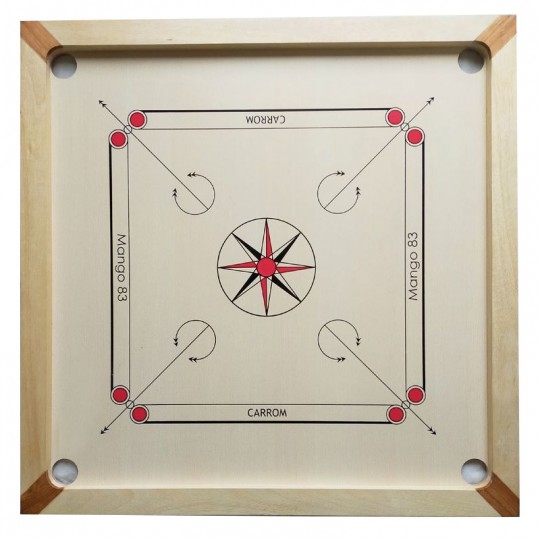 Carrom Mango 83 cm - Billard Indien Carrom Art - 4