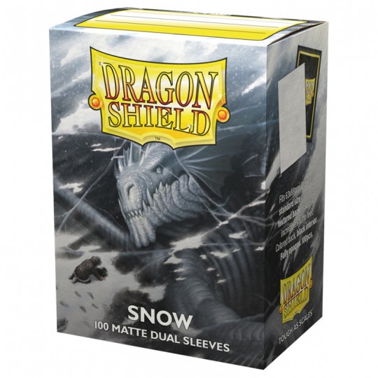 100 Sleeves Standard Dragon Shield Dual Matte Snow Dragon Shield - 2
