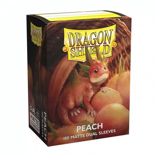100 Sleeves Standard Dragon Shield Dual Matte Peach Dragon Shield - 1