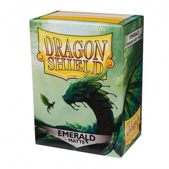 100 Sleeves Standard Dragon Shield Matte Emerald Dragon Shield - 2